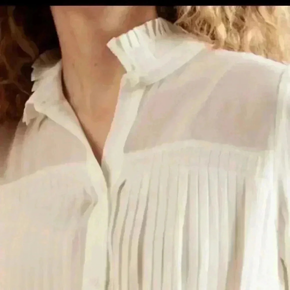 Banana Republic Chiffon Pleated Blouse - Picture 4 of 13